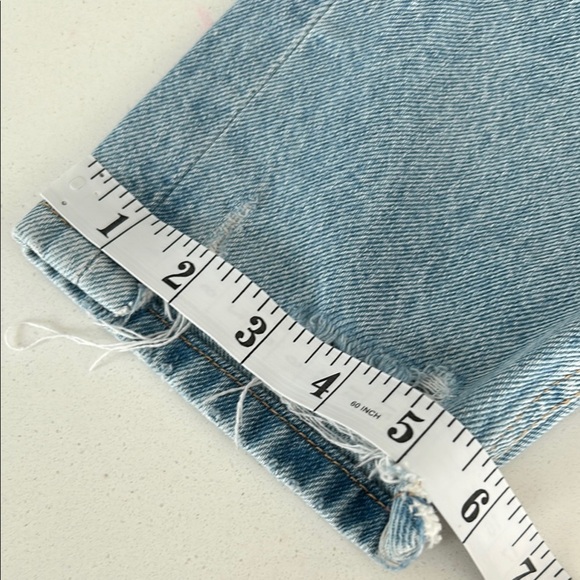 Zara High Rise Blue Distressed Jeans - Picture 12 of 13